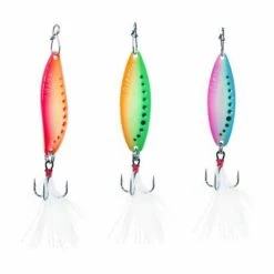 Coupon 😍 Ice Fishing Spoon Lures Clam Leech Flutter Spoon Kit 😀