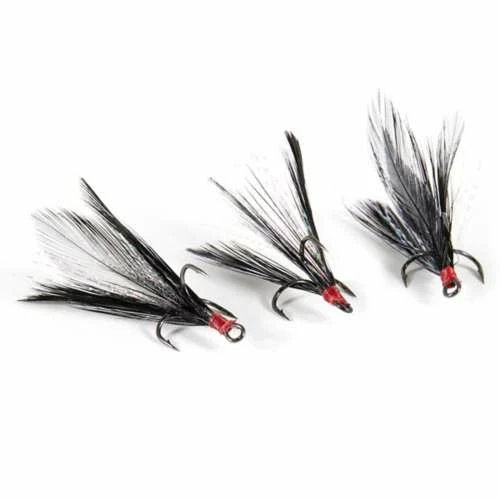 Flash Sale ๐ Ice Fishing Hooks Clam CPT Feathered Gaff Treble, 3 Pack ๐